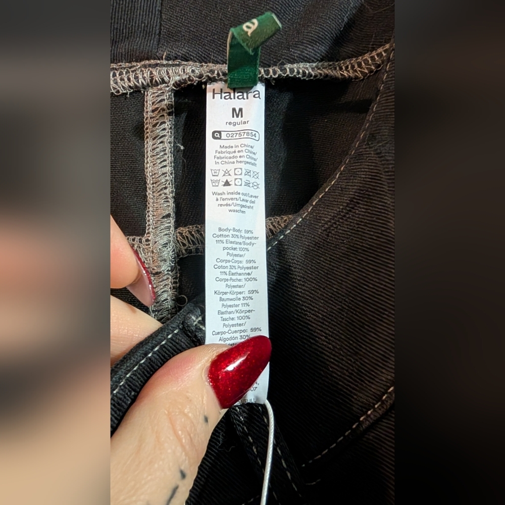 Halara Flex™High Waisted Pockets Bodycon Washed Denim Casual Midi - Picture 6 of 6